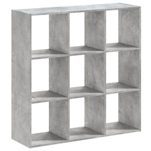 vidaXL Bibliotecă, gri beton, 102x32x102 cm, lemn compozit