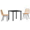 vidaXL Set de masă pentru grădină 5 pcs Maro Oțel vopsit electrostatic
