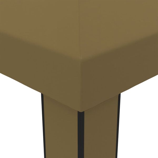 vidaXL Pavilion cu acoperiș dublu, gri taupe, 3 x 6 m, 180 g/m²