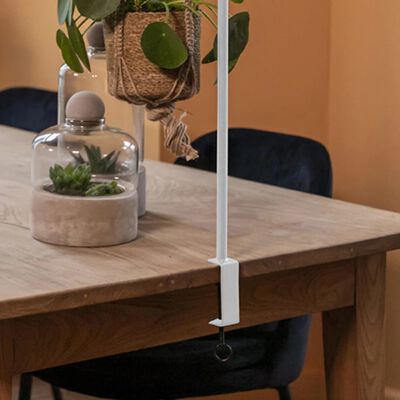Esschert Design Tijă decorativă pentru masă, cu clemă, alb