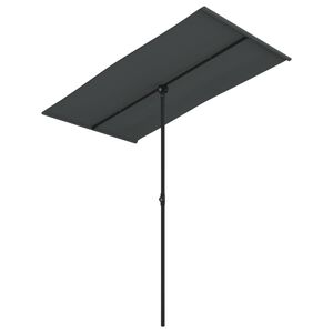 vidaXL Umbrelă de soare exterior, st&acirc;lp aluminiu, antracit, 180x110 cm