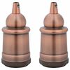 vidaXL Suporturi de lampă 2 buc Roșu Bronz E27