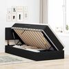vidaXL Pat cu storage cu saltea cu headboard Negru 90 x 190 cm Catifea