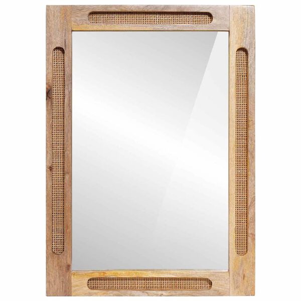 vidaXL Oglindă pentru baie Maro 50 x 2,5 x 70 cm Lemn de mango solid