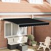vidaXL Cortina Retractabilă Negru 350 x 250 cm Poliester și oțel