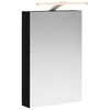 vidaXL Dulap cu oglindă pentru baie Stejar Negru 40 x 10,5 x 60,5 cm