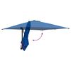 vidaXL Parasol de Grădină Albastru azur 248,5 x 247,5 x 160 cm