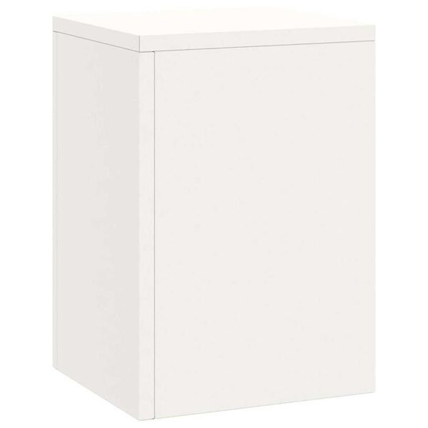 vidaXL Suport pentru plante 3 pcs Alb Oțel