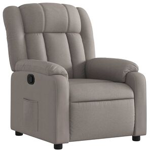 vidaXL Fotoliu rabatabil, gri taupe, material textil