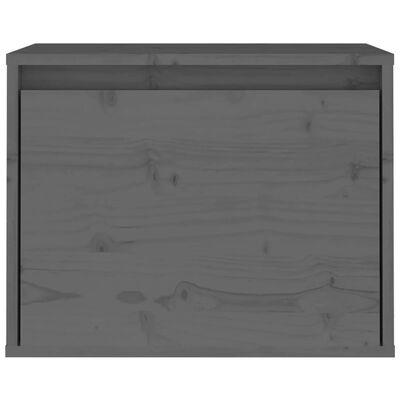 vidaXL Dulap de perete, gri, 45x30x35 cm, lemn masiv de pin