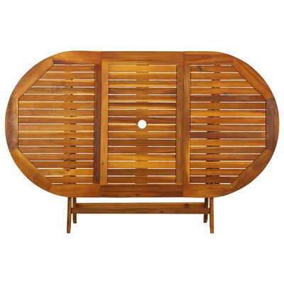 vidaXL Set mobilier de exterior, 7 piese, lemn masiv de acacia
