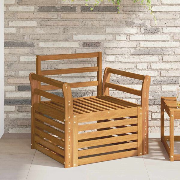 vidaXL Set de canapele de exterior natural 75,5 x 63 x 73 cm