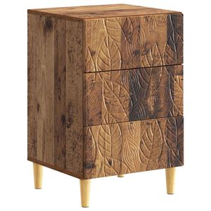 vidaXL Noptieră Lemn vechi 43 x 39,5 x 66,5 cm Lemn prelucrat