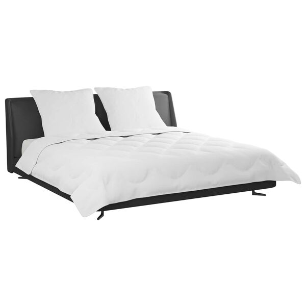 vidaXL Pilotă de vară cu pernă 3 pcs Alb Microfibră