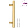 vidaXL M&acirc;nere de dulap, 10 buc., auriu, 96 mm, oțel inoxidabil