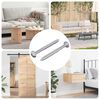 vidaXL Șurub din Lemn 2 pcs Argintiu 9,8 x 53 mm Oțel