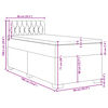 vidaXL Pat box spring cu saltea, gri deschis, 90x190 cm, catifea