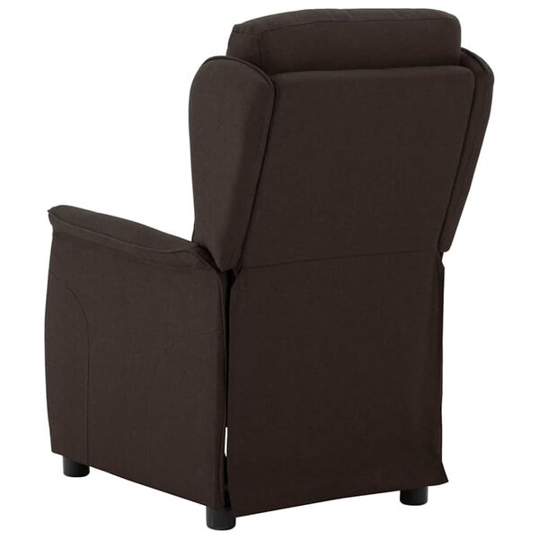 vidaXL Fotoliu recliner Maro &icirc;nchis 66.5 x 94 x 101.5 cm Poliester