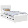 vidaXL Cadru de pat cu sertar Alb 100 x 200 cm Lemn prelucrat