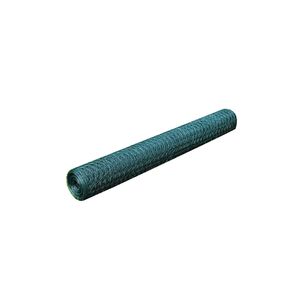 vidaXL Plasă de s&acirc;rmă găini, verde, 25 x 0,5 m, cu &icirc;nveliș PVC