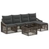 vidaXL Set de canapele pentru grădină 6 pcs Gri poliratan