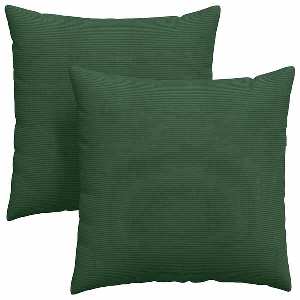 vidaXL Perne pentru canapea 2 pcs Verde închis 80 x 80 cm