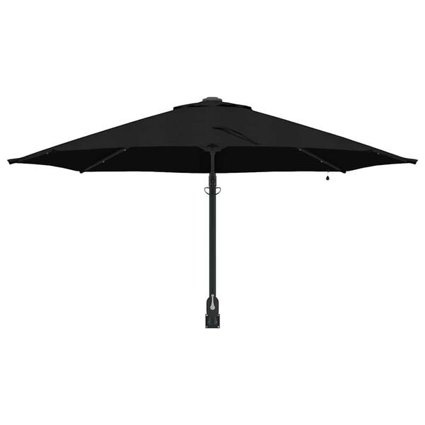 vidaXL Parasol de Grădină Negru 248 x 248 x 148 cm Poliester și oțel