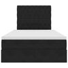 vidaXL Pat cu saltea și LED cu saltea Negru 120 x 200 cm Catifea