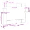 vidaXL Unități TV Pe perete 4 pcs Lemn Vechi Lemn compozit