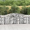 vidaXL Coșuri gabion arcuite 4 buc, 400x50x80/100 cm, fier galvanizat