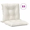 vidaXL Perne scaun cu spătar scund 4buc. melanj crem 100x50x7cm textil