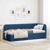 vidaXL Cadru de pat colțar cu headboard albastru 80 x 200 cm țesătură