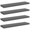 vidaXL Rafturi de perete, 4 buc., gri extralucios, 90x23,5x3,8 cm, MDF