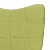 vidaXL Scaun de relaxare cu taburet, verde, textil