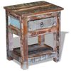 vidaXL Masă laterală cu un sertar, 43x33x51 cm, lemn masiv reciclat