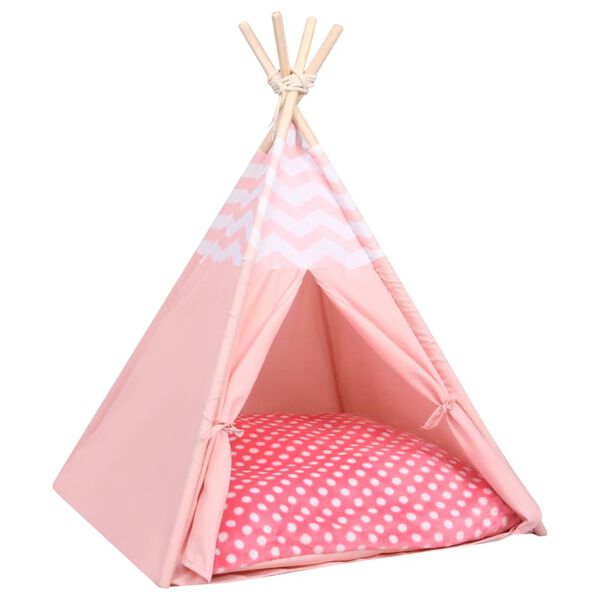 vidaXL Cort de pisici tipi cu sac coajă piersică, 60x60x70 cm, roz