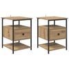 vidaXL Dulap de noapte 2 pcs Stejar Artizanal 40 x 42 x 56 cm