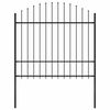 vidaXL Gard de grădină Woerden cu v&acirc;rf tip suliță din oțel 170x175 cm negru