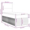 vidaXL Pat box spring cu saltea, roz, 90x200 cm, catifea