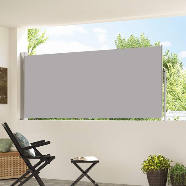 vidaXL Copertină laterală retractabilă, gri, 120x300 cm