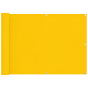 vidaXL Ecran de balcon Galben 75 x 200 cm Oxford alu acoperit cu PU