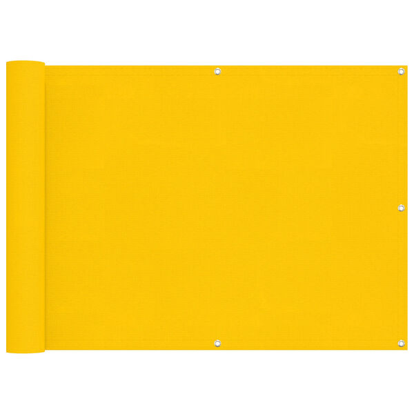 vidaXL Ecran de balcon Galben 75 x 200 cm Oxford alu acoperit cu PU