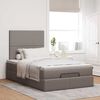 vidaXL Cadru de pat otoman cu saltea Taupe 120x190 cm Material