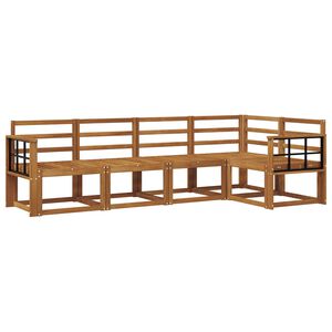 vidaXL Set de canapele de exterior 5 pcs natural