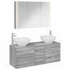 vidaXL Set de mobilier pentru baie 4 buc. Sonoma gri
