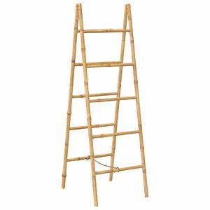 vidaXL Scară dublă pentru prosoape cu 5 trepte din bambus 50 x 160 cm