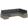vidaXL Set de canapele pentru grădină cu pernă 8 pcs Gri Rattan poli