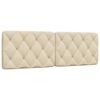 vidaXL Pernă pentru tăblie de pat, crem, 160 cm, material textil