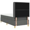 vidaXL Pat cu arcuri cu saltea cu headboard Gri 90 x 190 cm țesătură