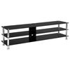 vidaXL Stativ TV, negru, 150x40x40 cm, sticlă securizată
